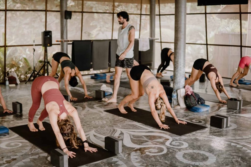 Eidan leading a vinyasa class at Orion